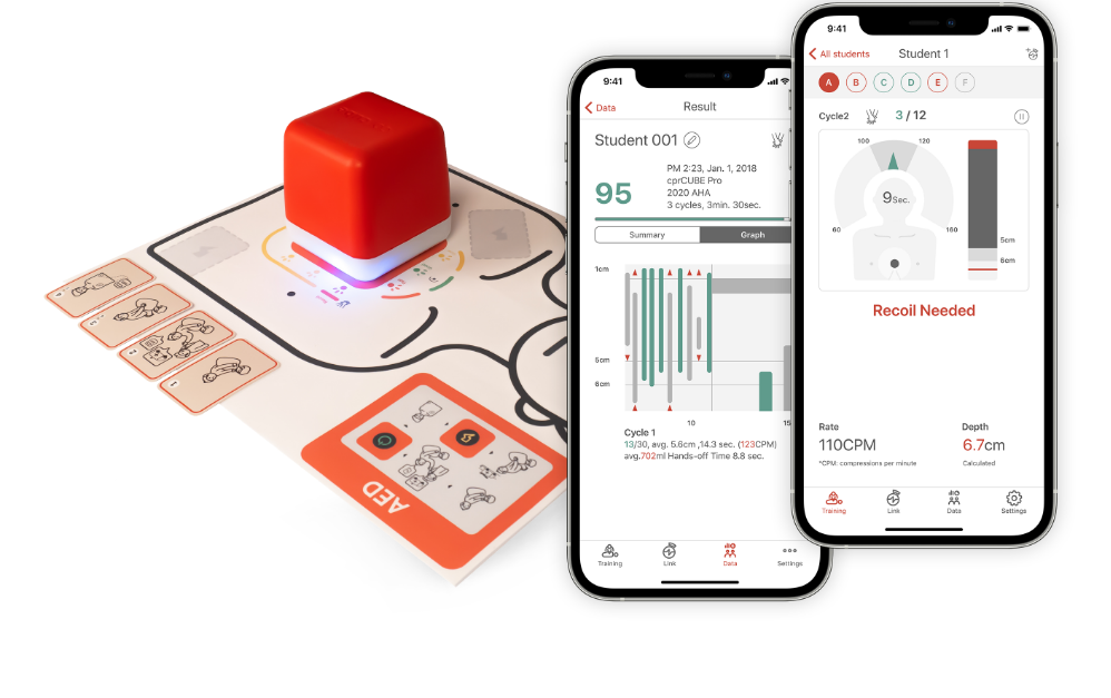 Dispositivo para práctica de RCP cprcube® 2